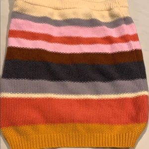 Colorful knit mini skirt